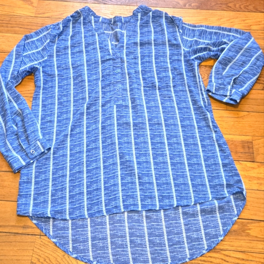 Asvivid Long Sleeve Striped Blouse